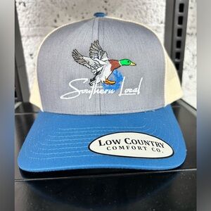 Southern Local Low Country Comfort Co. Trucker Hat Grey Blue Duck Patch - NWT